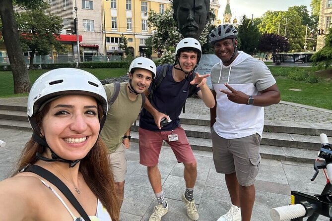 Sofia on an Electric Scooter - Guided Tour - Eagle’s Bridge marks the turn toward the park